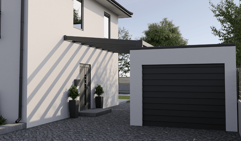 Vordach verbunden mit ihrer Garage